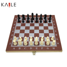 Jeu de jeu d&#39;échecs en bois 3 en 1